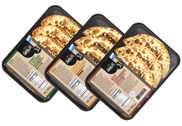Empalife empanada trays: beef, chicken, spinach & artichoke